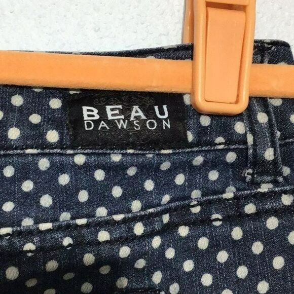 Beau Dawson Polka Dot Stretch Capri Pants Size 10 - Picture 7 of 10